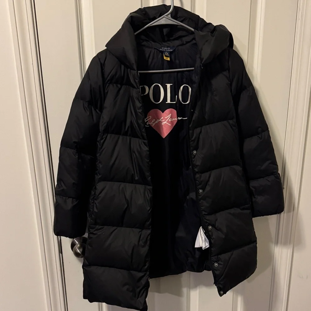 Polo by Ralph Lauren Down Black Hooded Kids Puffer Coat